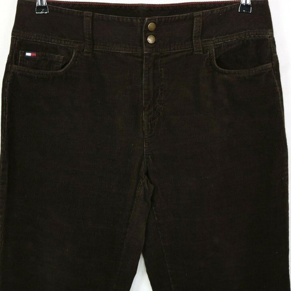 Tommy Hilfiger Corduroy Bootcut Pants Jeans Brown 12 X 31 - Picture 5 of 9